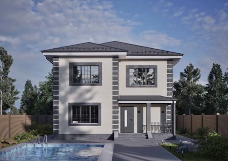 Проект двухэтажного кирпичного дома №29 – 134 м² с продуманной планировкой