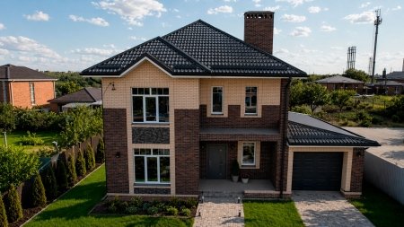 Построенный двухэтажный кирпичный дом S=191 м² в СНТ «Защитник», г. Ростов-на-Дону