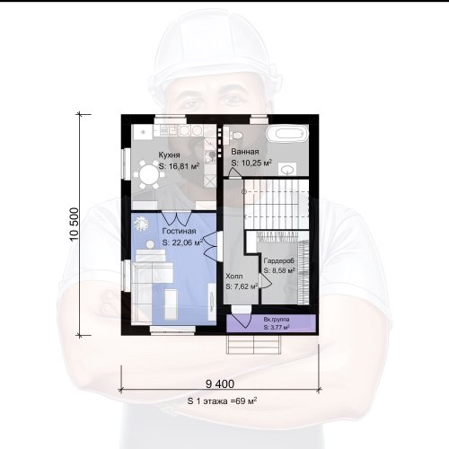 План первого этажа