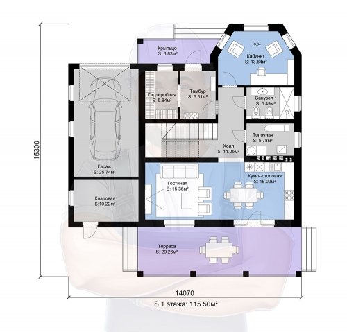 План первого этажа