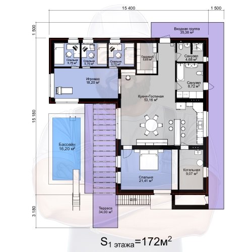 План первого этажа