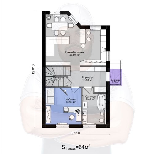 План первого этажа