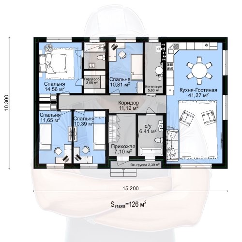 План первого этажа