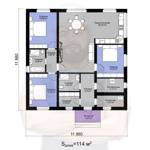 План первого этажа