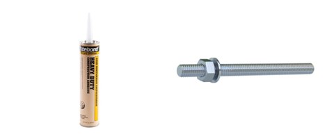 Шпилька М8 + монтажный клей Titebond Heavy Duty — изображение из таблицы испытаний